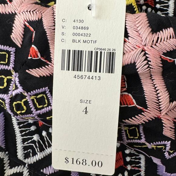 Anthropologie Akemi + Kin Women's Geo-Embroidered Column Dress Size 4 NWT $168 - Picture 10 of 12